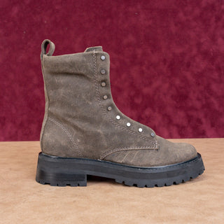 Dolce Vita Women Rain Brown Suede Zip Lug Combat Ankle Boots sz 6.5