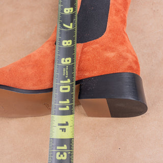 Neous Women Fine Smooth Orange Suede Slip-on Chelsea Fashion Boots sz 8US EUR38