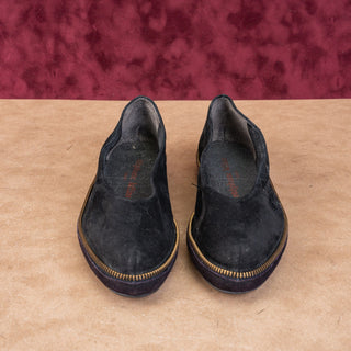 Stephane Kelian Paris Women Convert Boot loafer Black Suede Boots sz 7US UK 5