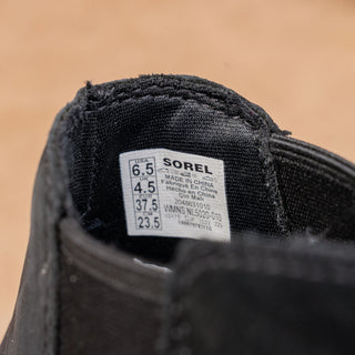 Sorel Women Envie II Low Comfortable Black Leather Chelsea Ankle Boots sz 6.5