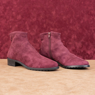 Ron White Women Giorgi Stretch Faux Leather Lug Ankle Boots sz 9.5US EUR40