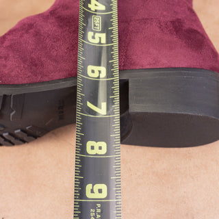 Ron White Women Giorgi Stretch Faux Leather Lug Ankle Boots sz 9.5US EUR40