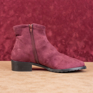 Ron White Women Giorgi Stretch Faux Leather Lug Ankle Boots sz 9.5US EUR40