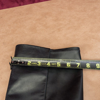Sam Edelman Women Clive Black Leather Zip Riding Square Toe Knee Boots sz 11