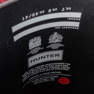 Hunter Wmn Original Refined Gloss Black Festival Wellies Rubber Boots  9US EUR40