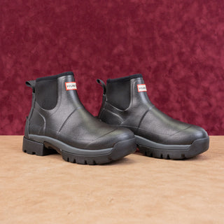 Hunter Women Balmoral Wellies Rain Vibram Black Rubber Ankle Boots sz 9US EUR40