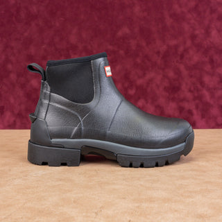 Hunter Women Balmoral Wellies Rain Vibram Black Rubber Ankle Boots sz 9US EUR40