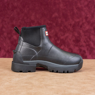 Hunter Women Balmoral Wellies Rain Vibram Black Rubber Ankle Boots sz 9US EUR40