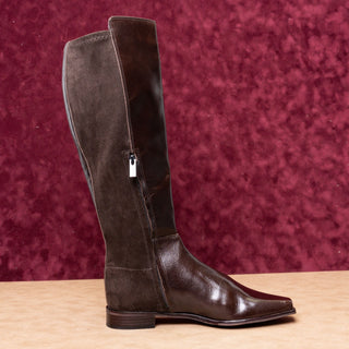 Vince Camuto Women Librina Brown Leather Zip Riding Tall boots sz 8.5