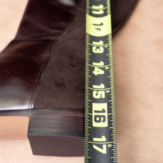 Vince Camuto Women Librina Brown Leather Zip Riding Tall boots sz 8.5