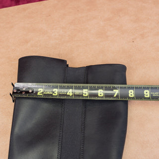 Clarks Women Emily 2 Black Leather Wide Calf Strap Riding Knee Boots sz 9.5