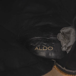 Aldo Women Black Leather Vintage Zip Retro Y2K Riding Tall Boots 9US EUR40