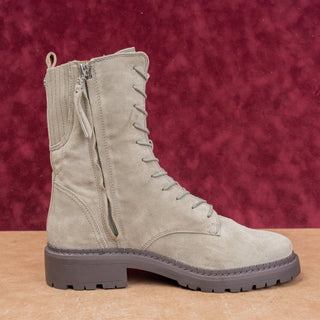 Sam Edelman Women Lex Green Khaki Zip Festival Lace-up Combat Boots sz 8.5