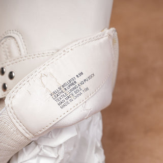 Steve Madden Women Swell White Leather Harness Moto Festival Boots sz 9.5