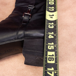 Liz Clairborne Women Black Leather Vintage Retro 90s Tall Boots sz 8.5