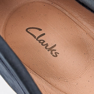 Clarks Men Atticus LT Slip Nubuck Blue Dress Loafer shoes size 12