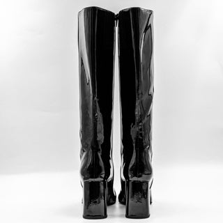 Jeffrey Campbell Women Starring Vegan Patent Leather Retro 60s Tall Boots size 8