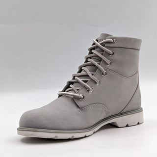 Timberland Women Campton Light Grey Nubuck Waterproof 6in Boots size 8.5