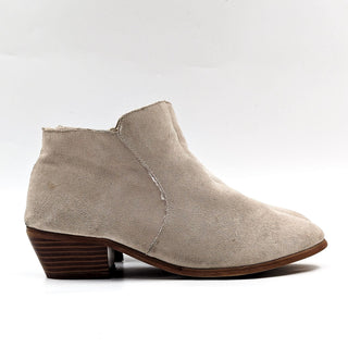 Free People X Ecote Women Low Western Cream Suede ankle Boots size 10