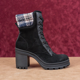 Veronica Beard Women Westport Water Resistant Black Suede Chunky Boots sz 8.5