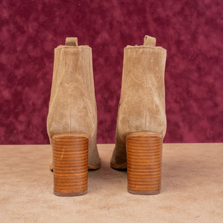 Marc Fisher Wmn Oshay Cloud Suede Western Pointy Toe Ankle Boots size 12