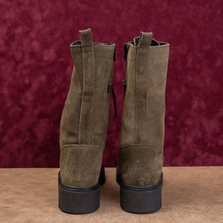 Vince Camuto Women Magjen Green Suede Festival Combat Boots sz 6US EUR36