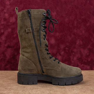 Vince Camuto Women Magjen Green Suede Festival Combat Boots sz 6US EUR36