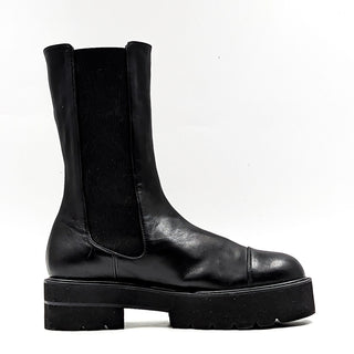 Stuart Weitzman Wmn Presley Ultralift Platform Black Leather Chelsea Boots 8.5