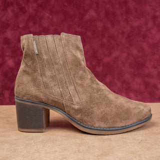 Mephisto Graziela Modern Western Chelsea Brown Suede Leather Heel Ankle Boots 11
