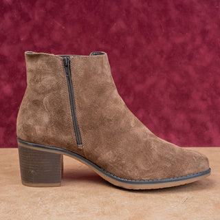 Mephisto Graziela Modern Western Chelsea Brown Suede Leather Heel Ankle Boots 11