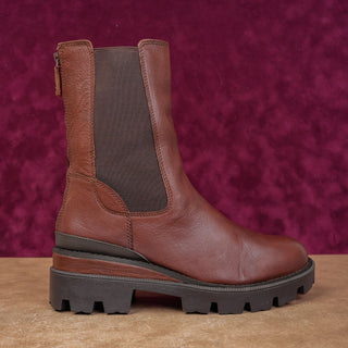 Sam Edelman Wmn Genia Brown Leather Comfort Chelsea Festival Ankle Boots sz 9
