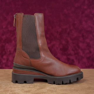 Sam Edelman Wmn Genia Brown Leather Comfort Chelsea Festival Ankle Boots sz 9