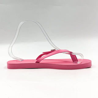 Stuart Weitzman Women Crystal Thong Pink EVA Slide Sandals size 7US EUR 37.5