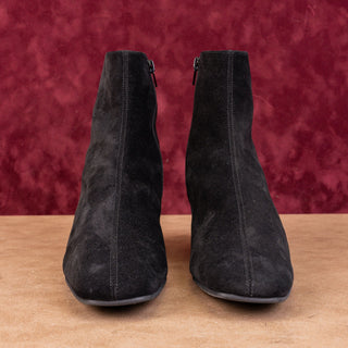 Aquatalia Women Dress Office Black Suede Zip Ankle Fashion Boots sz 9