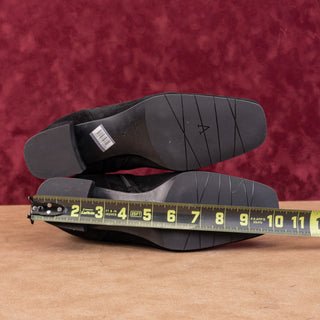 Aquatalia Women Dress Office Black Suede Zip Ankle Fashion Boots sz 9