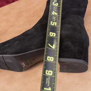 Aquatalia Women Dress Office Black Suede Zip Ankle Fashion Boots sz 9