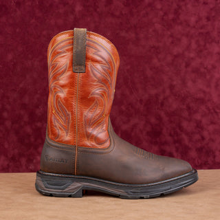 Ariat Work Men Brown Leather WorkHog XT Cottonwood Carbon Toe Work Boots 12D