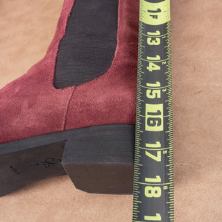 Cole Haan Women Jodhpur Burgundy Suede Riding Stretch Knee Boots sz 9