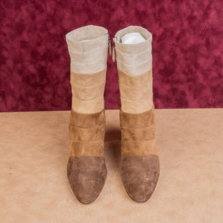 Marion Parke Women Brown Suede Fashion Party Night Retro Boots 10.5US EUR41