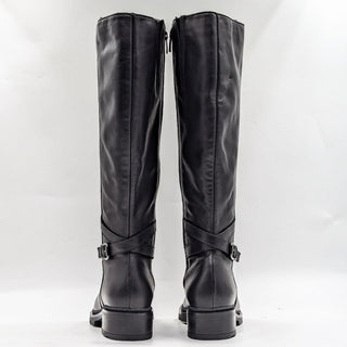 La Canadienne Wmn Saint Black Leather Buckle Moto Riding Equestrian Boots Sz 9.5