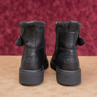 UGG Women Harrison Moto Biker Brown Waterproof Leather ankle Boots sz 9