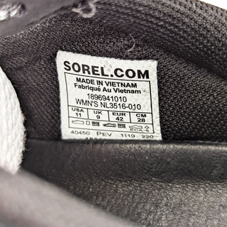 Sorel Women Kinetic Lite Black Fabric Comfortable casual sneakers sz 11