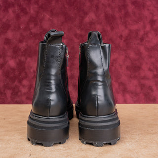 Schutz Women Johan Platform Festival Moto Leather Ankle Boots Sz 8.5