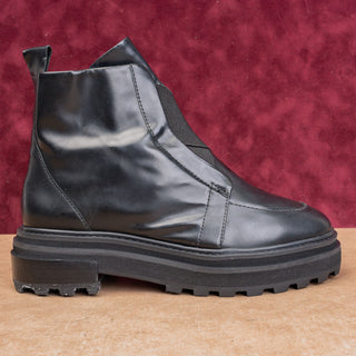 Schutz Women Johan Platform Festival Moto Leather Ankle Boots Sz 8.5