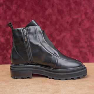 Schutz Women Johan Platform Festival Moto Leather Ankle Boots Sz 8.5