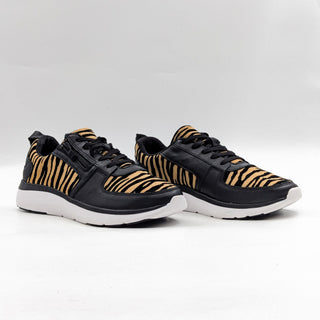 Vionic Women Remi Tiger Print Fabric Lace Zip Sneakers shoes size 7