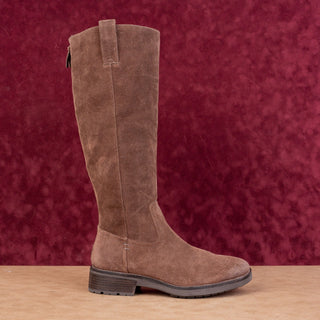 Sofft Women Samantha II Brown Suede Waterproof Back Zip Riding Knee Boots sz 11