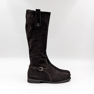 La Canadienne Women Neve Waterproof Dark Brown Suede Buckle Boots Size 6US EUR36