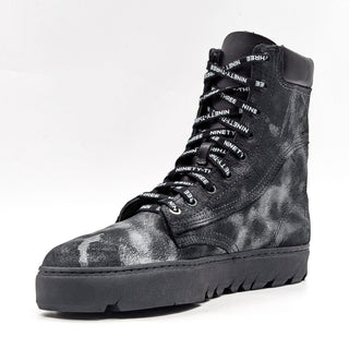 Wolverine Men Vic Mensa Black Leather 93 Lace-up Top High Combat Boots size 10