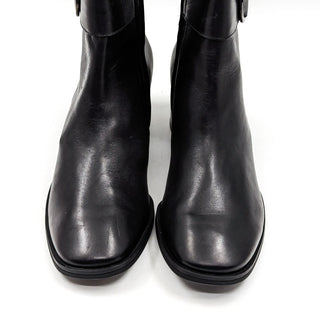 Paul Green Women Jewel Buckle Black Leather Dressy Office Boots sz 9.5US AUS 7.5